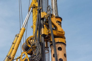 Beton delme makinesi. Hidrolik sondaj makinesi şantiye Fore Kazık için sıkıcı delik olduğunu. 