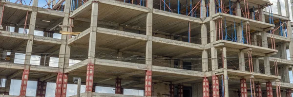 Costruzione Strutture Calcestruzzo Cantiere Abbandonato — Foto Stock