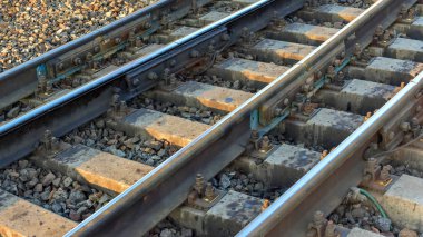 Tren ayrıntılarını Close-up kavşak izler