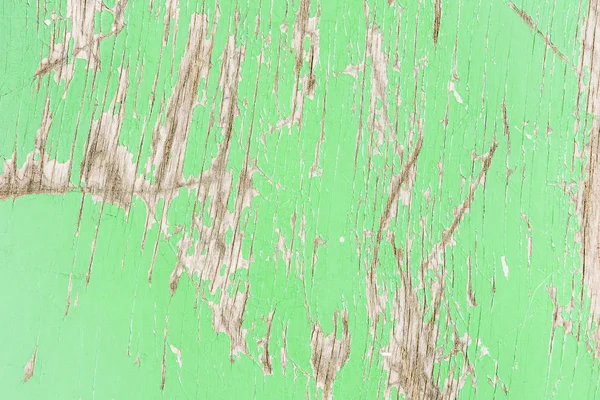 Grüner Heller Hintergrund Abblätternde Farbe Auf Einem Alten Holzboden — Stockfoto