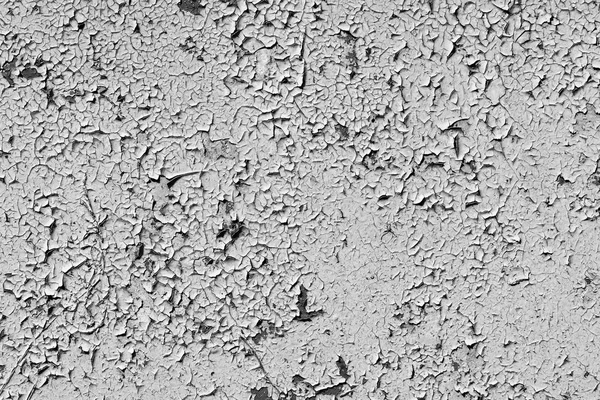 Weiße Abblätternde Farbe Auf Der Alten Rauen Betonoberfläche Schwarz Weiß — Stockfoto