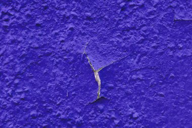 koyu mavi eski kaba beton yüzeyinde soyulması boya