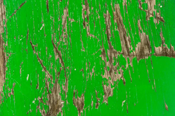 Grüner Hintergrund Abblätternde Farbe Auf Einem Alten Holzboden — Stockfoto
