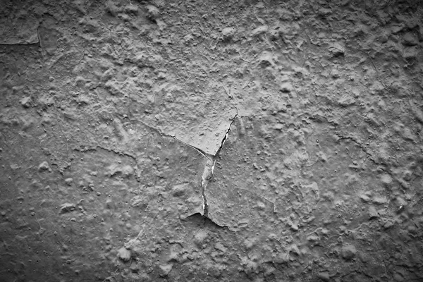 Graue Abblätternde Farbe Auf Der Alten Rauen Betonoberfläche Schwarz Weiß — Stockfoto