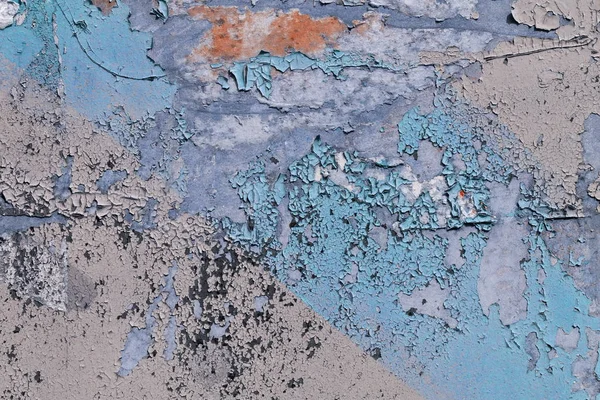 pembe ve mavi eski kaba beton yüzeyinde soyulması boya