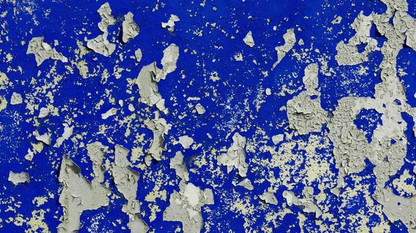 koyu mavi eski kaba beton yüzeyinde soyulması boya