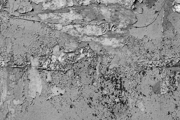 Peinture Peler Grise Sur Vieille Surface Rugueuse Béton Vue Noir — Photo