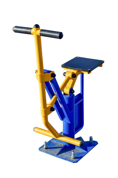 Symulator Sportów Ulicznych Trening Mięśni Pleców Ramion Białym Tle — Zdjęcie stockowe