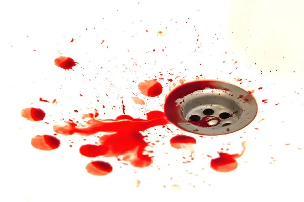 Lavabo Baño Drenaje Sangre — Foto de Stock