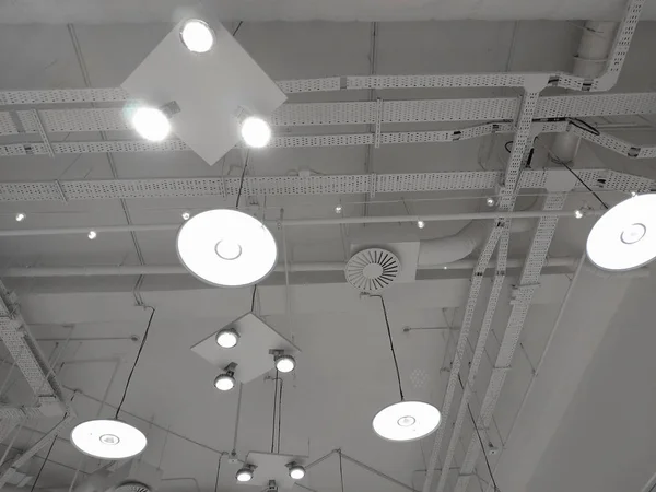 indoor ventilation system on hight ceiling of large building