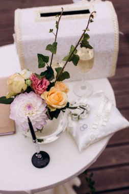 Düğün yaz açık kayıt dekorasyon tablo