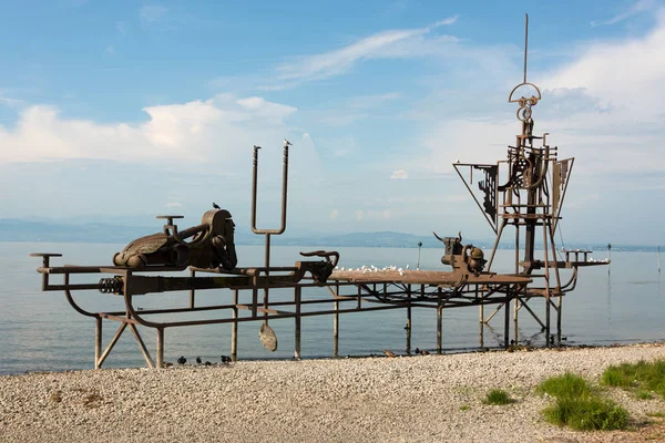 Klangschiff Metal Sculpture Shore Lake Constance Friedrichshafen — Stock Photo, Image