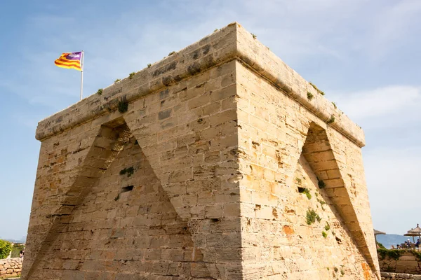 Antigua Torre Defensa Punta Amer Guerra Civil Española Construida Con —  Fotos de Stock