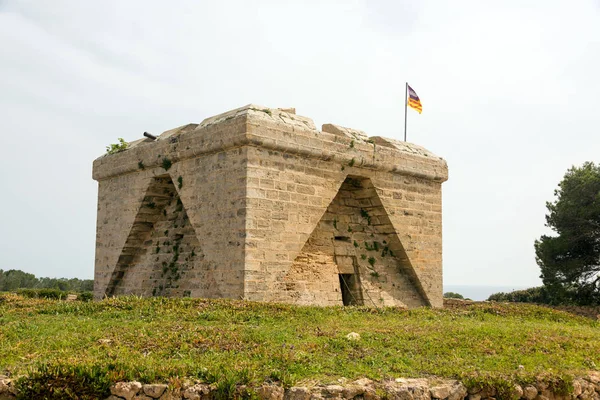 Antigua Torre Defensa Punta Amer Época Guerra Civil Española Construida —  Fotos de Stock