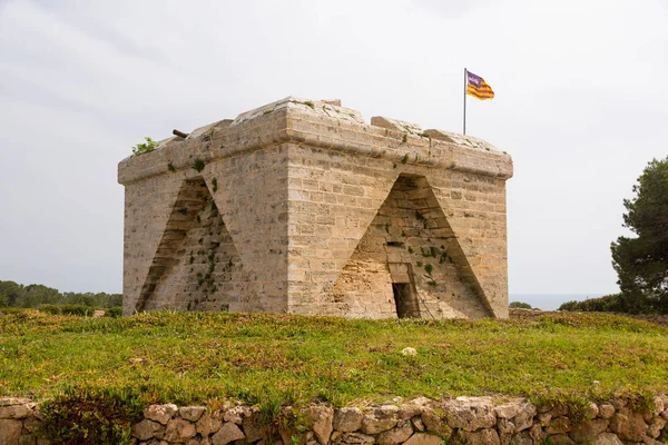 Antigua Torre Defensa Punta Amer Época Guerra Civil Española Construida —  Fotos de Stock