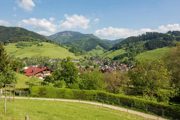 Mała wioska Muenstertal w Schwarzwaldzie — Zdjęcie stockowe