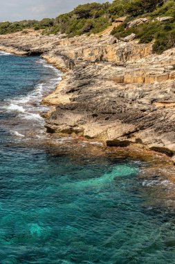 Island Mallorca punta de Amer Kayalık kıyıları