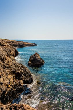 Island Mallorca punta de Amer Kayalık kıyıları
