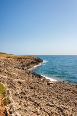 Island Mallorca punta de Amer Kayalık kıyıları
