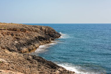Island Mallorca punta de Amer Kayalık kıyıları