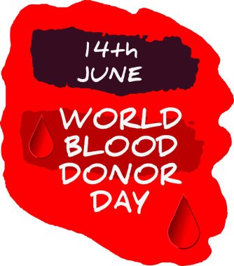 Grunge kartpostal dünya kan donör günü