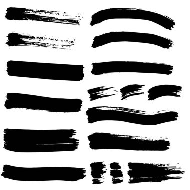 siyah grunge çizgileri kümesi. çizilmiş vektör çizim