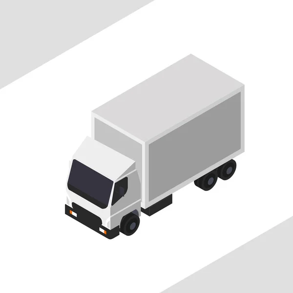 ベクトル投影で白いトラック — ストックベクタ