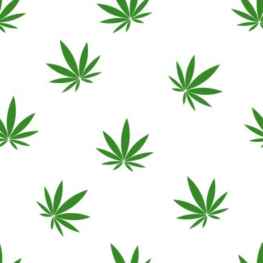 Kenevir Dikişsiz desen beyaz arka plan üzerinde bırakır
