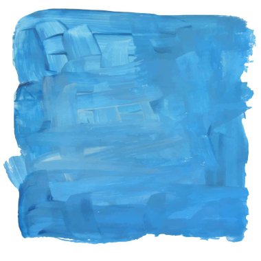 Yağlı boya ile boyanmış ve beyaz arka plan üzerine izole mavi nokta