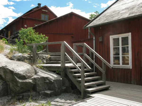 歴史的なストックホルム スウェーデンのスカンセン博物館の建物します 2018 — ストック写真