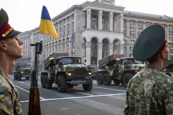 Репетиції Військового Параду Нагоди Дня Незалежності України Центрі Києва Серпня — стокове фото