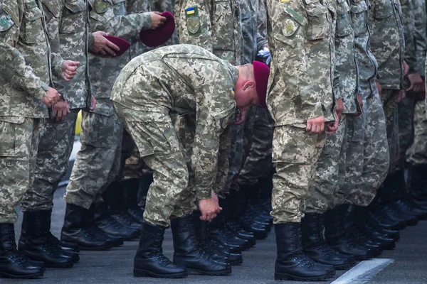 Rehearsal Military Parade Occasion Independence Ukraine Central Kiev Ukraine August — Stock Photo, Image