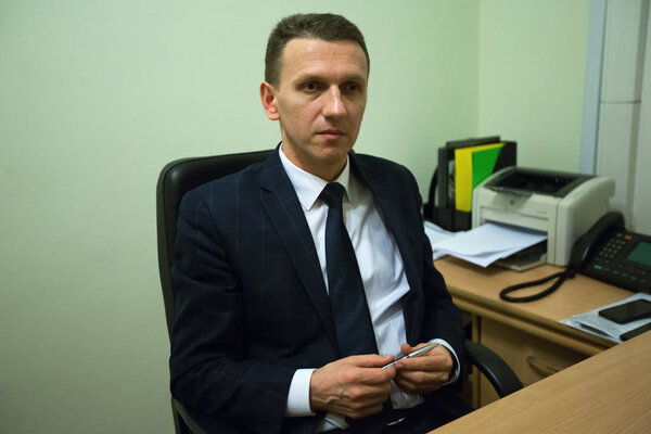 Director of the State Bureau of Investigation of Ukraine Roman Truba during a briefing in Kiev, Ukraine. February 13, 2018.