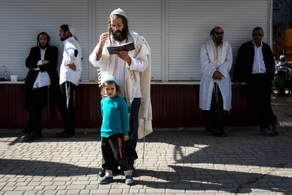 Ultra Ortodoks Yahudi Hacılar Rosh Hashanah Tatil Uman Ukrayna Yahudi — Stok fotoğraf