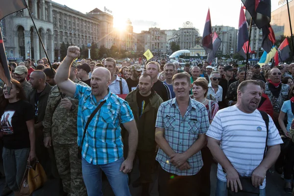 Members Far Right Radical Group Praviy Sektor Right Sector Supporters — Stock Photo, Image