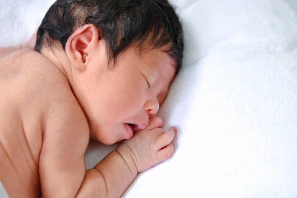 Concepto Para Recién Nacidos Los Bebés Recién Nacidos Duermen Una —  Fotos de Stock