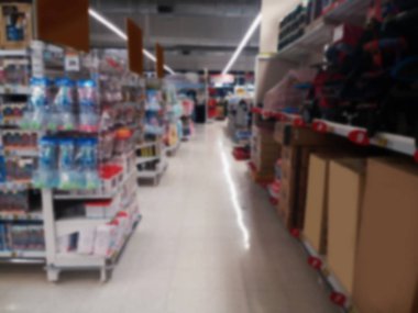 bulanık fotoğraf, bulanık resim, büyük mağazalar var birçok ürün, arka plan