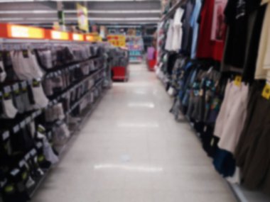 bulanık fotoğraf, bulanık resim, büyük mağazalar var birçok ürün, arka plan