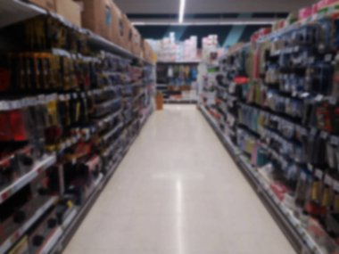 bulanık fotoğraf, bulanık resim, büyük mağazalar var birçok ürün, arka plan