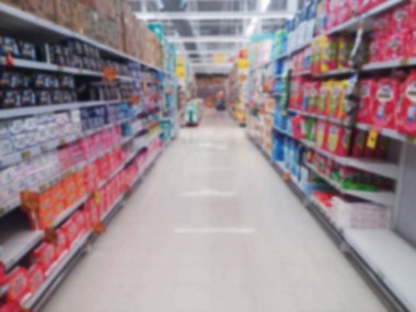 bulanık fotoğraf, bulanık resim, büyük mağazalar var birçok ürün, arka plan
