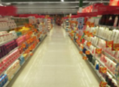 bulanık fotoğraf, bulanık resim, büyük mağazalar var birçok ürün, arka plan