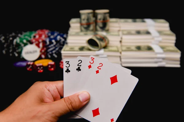 Hazardní Hry Koncepty Podnikatelé Jsou Hazardní Hry Kasinu Sázení Hazard — Stock fotografie