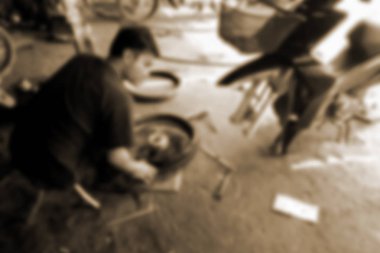 bulanık fotoğraf, bulanık görüntü, motosiklet tamircisi, arka plan