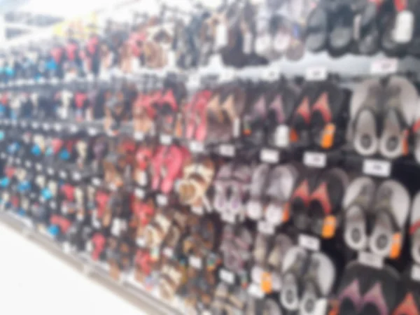 Foto Borrada Imagem Borrada Dentro Loja Sapatos Fundo — Fotografia de Stock