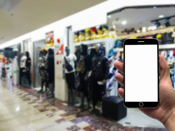 Blurred Photo Blurry Image People Shopping Department Store Background — Stock Photo, Image