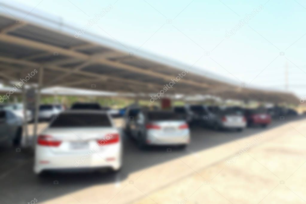 blurred photo, Blurry image, Cars in the parking lot, background
