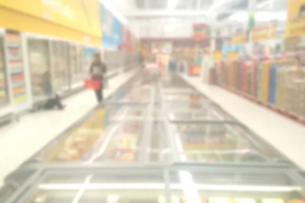 Foto Kabur Gambar Buram Departemen Makanan Supermarket Latar Belakang — Stok Foto