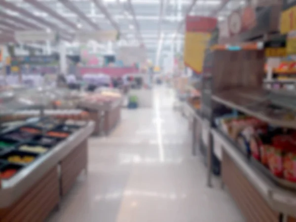 Wazig Onscherp Beeld Foto Voedsel Afdeling Van Supermarkt Achtergrond — Stockfoto