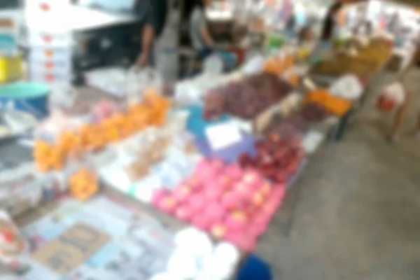 Blurred Photo Blurry Image Vendors Selling Fruits Vegetables Background — Stock Photo, Image