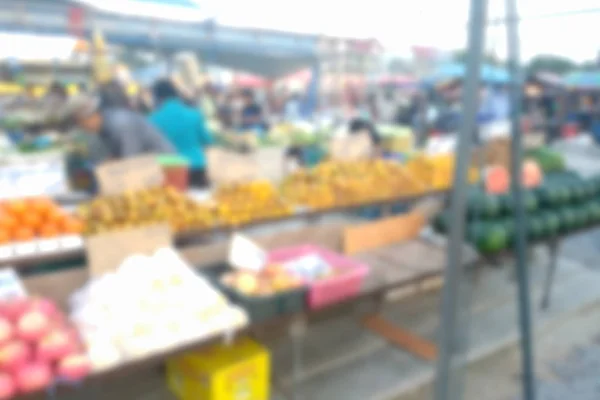 Foto Borrada Imagem Borrada Vendedores Vendendo Frutas Legumes Fundo — Fotografia de Stock